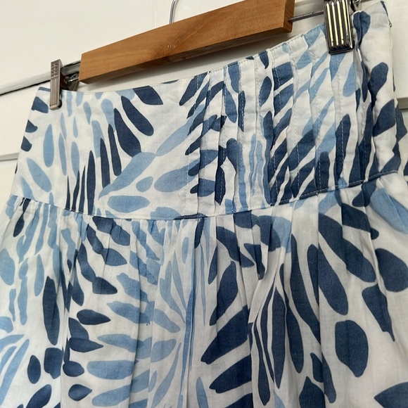 HANNA & GRACIE Blue Printed Drop Waist Skirt Size 6 - Picture 2 of 5